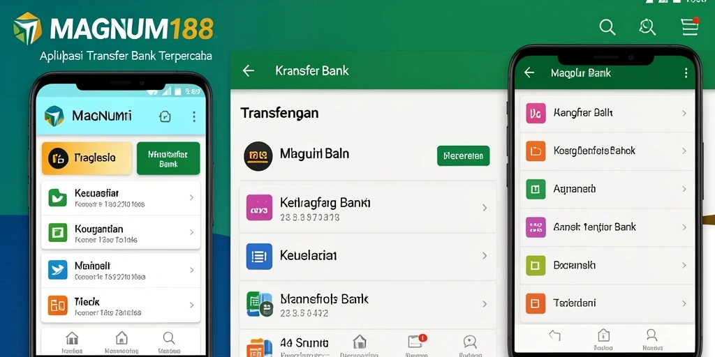 Screenshot antarmuka aplikasi Transfer Bank MAGNUM188 yang menunjukkan fitur-fitur utama.
