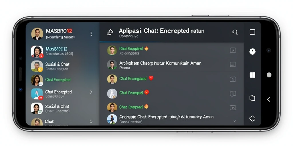 Antarmuka MASBRO12 yang user-friendly dan fitur Chat Encrypted.