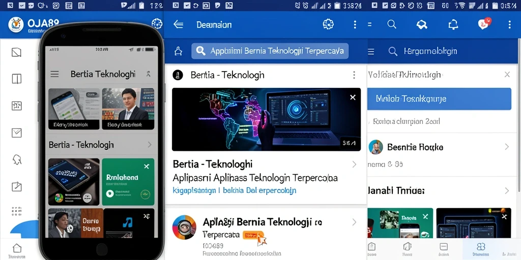Antarmuka OJA89 yang modern dan informatif.