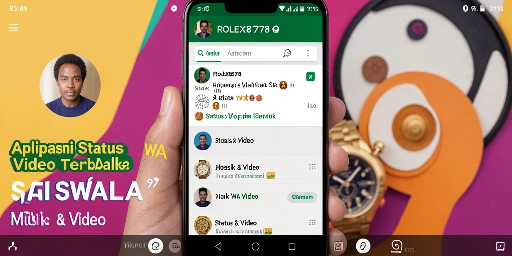 Antarmuka ROLEX878 yang mudah digunakan untuk status WA video.