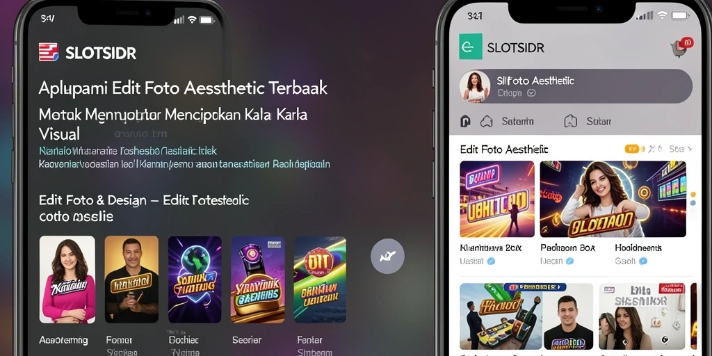 Antarmuka SLOTSIDR dengan berbagai fitur Edit Foto Aesthetic yang menarik.