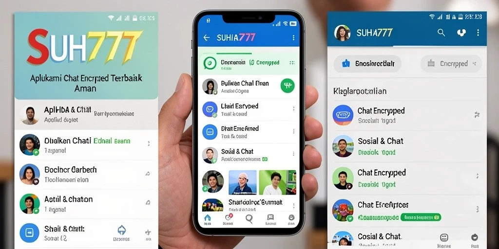 Tampilan antarmuka SUHU777 yang ramah pengguna untuk chatting aman.